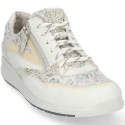 Veterschoenen<Durea - Wijdte K - 6306 1580 - Wit - Uitneembaar voetbed