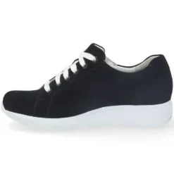 Veterschoenen<Durea - Wijdte K - 6239 7448 - Zwart - Uitneembaar voetbed