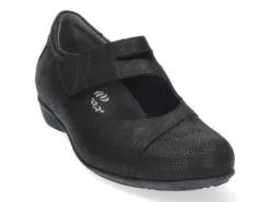 Bandschoenen<Durea - Wijdte K - 5737 0535 - Zwart - Uitneembaar voetbed