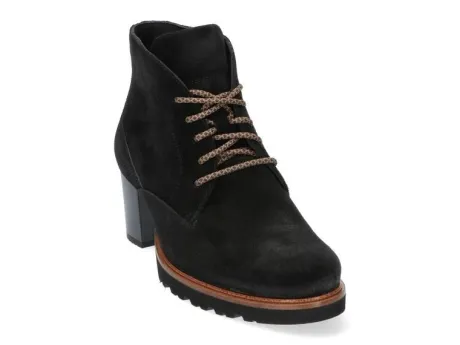 Boots<Durea - Wijdte K - 9733 9933 - Zwart - Uitneembaar voetbed.