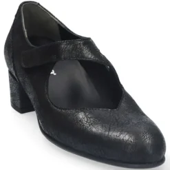 Bandschoenen<Durea - Wijdte K - 5755 1148 - Zwart - Uitneembaar voetbed