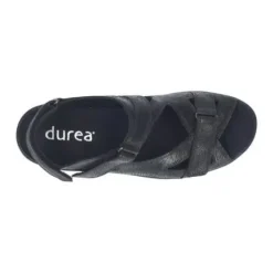 Sandalen<Durea - Wijdte K - 7258 1405 - Zwart - Uitneembaar voetbed