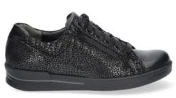 Veterschoenen<Durea - Wijdte K - 6253 9842 - Zwart - Uitneembaar voetbed