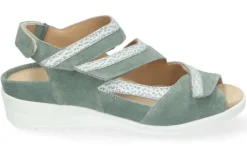 Sandalen<Durea - Wijdte K - 7413 - Groen - Uitneembaar Voetbed