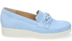 Instapschoenen<Durea - Wijdte K - 5754 - Licht Blauw - Uitneembaar voetbed