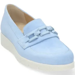 Instapschoenen<Durea - Wijdte K - 5754 - Licht Blauw - Uitneembaar voetbed