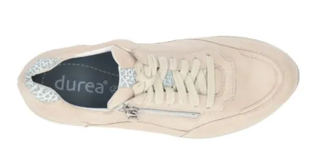 Veterschoenen<Durea - Wijdte K - Beige - 6263 0836 - Uitneembaar voetbed
