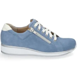 Veterschoenen<Durea - Wijdte K plus - 6286 1073 - Jeans - Uitneembaar voetbed