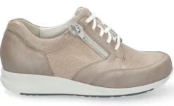 Veterschoenen<Durea - Wijdte K plus - Taupe - 6287 - Uitneembaar Voetbed