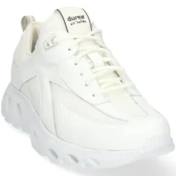 Veterschoenen<Durea - Wijdte M - 6309 1656 - Wit - Uitneembaar voetbed