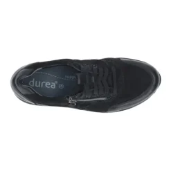 Veterschoenen<Durea - Zwart - wijdte E - 6279 - uitneembaar voetbed