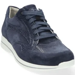Veterschoenen<Durea City Walker- -Wijdte K - 6148 - Blauw - Uitneembaar voetbed