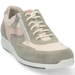 Veterschoenen<Durea Go - Wijdte G - Groen - Uitneembaar Voetbed