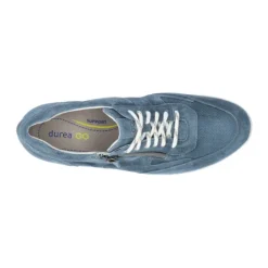 Veterschoenen<Durea Go - Wijdte H - Blauw - Uitneembaar voetbed