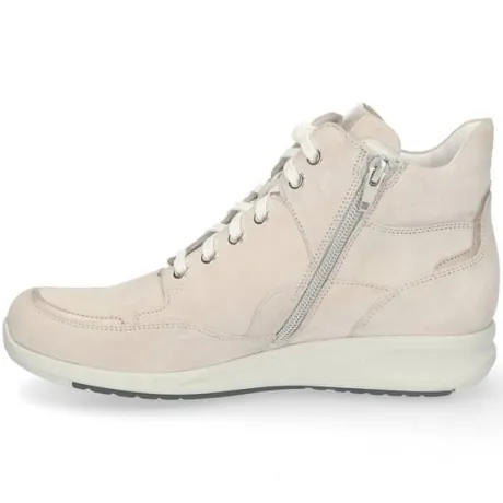 Boots<Durea Go - Wijdte K - 9735 0878 - Beige - Uitneembaar voetbed