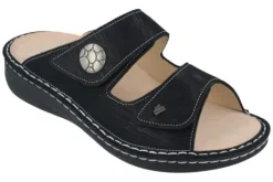 Slippers<Finn Comfort FinnComfort - ca K wijdte - Mellow Moorea - 2642 - Zwart - Uitneembaar voetbed