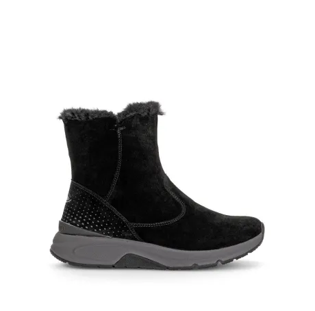 Korte Halfhoge Laarzen<Gabor - ca wijdte G - 56.882 47 - Zwart - Uitneembaar voetbed