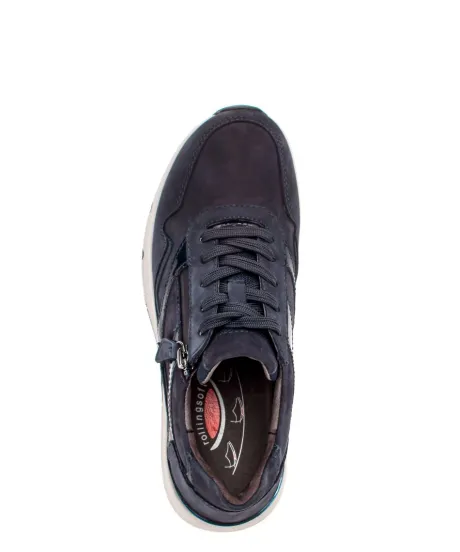 Veterschoenen<Gabor - Rolling Soft - Wijdte G - 38.896 46 - Blauw - Uitneembaar voetbed