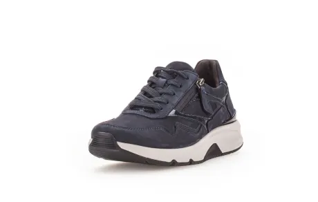 Veterschoenen<Gabor - Rolling Soft - Wijdte G - 38.896 46 - Blauw - Uitneembaar voetbed