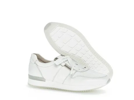 Veterschoenen<Gabor - Wijdte F - 23.420.21 - Wit - Uitneembaar voetbed