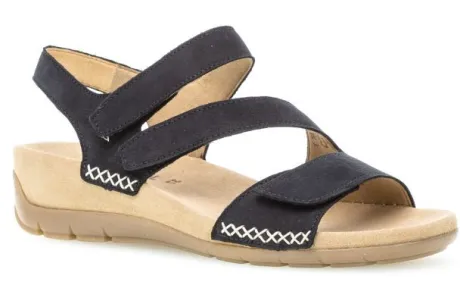 Sandalen<Gabor - Wijdte F - blauw nubuck