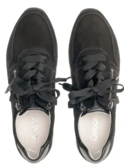 Veterschoenen<Gabor - Wijdte G - 63 420 17 - Zwart - Uitneembaar voetbed