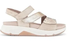 Sandalen<Gabor - Wijdte G - 46 882 - Beige - Uitneembaar voetbed