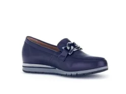 Instapschoenen<Gabor - Wijdte G - Florenz - Blauw - Uitneembaar voetbed