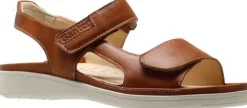 Sandalen<Ganter - Wijdte G - 200181 - Cognac - Uitneembaar Voetbed