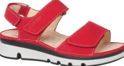 Sandalen<Ganter - Wijdte G - 200612 4000 - Rood - Uitneembaar voetbed