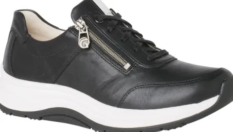 Veterschoenen<Ganter - Wijdte H - 201811 0100 - Zwart - Uitneembaar voetbed