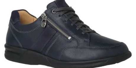 Veterschoenen<Ganter - Wijdte K - 256767 3500 - Blauw - UItneembaar voetbed