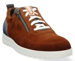 Veterschoenen<Gijs - Wijdte E - 2079 9066 - Cognac - Uitneembaar voetbed
