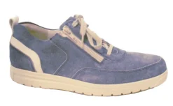 Veterschoenen<Gijs - Wijdte H - 2085 0528 - Jeans - Uitneembaar voetbed