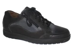 Veterschoenen<Gijs - Wijdte H - 2112 9991 - Zwart - Uitneembaar voetbed