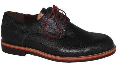 Veterschoenen<Gijs - Wijdte K - 2017 146 - Zwart - Uitneembaar voetbed