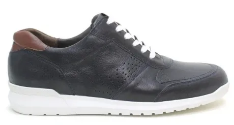 Veterschoenen<Gijs - Wijdte K - 2035 - Blauw - Uitneembaar voetbed