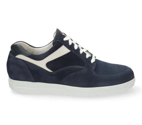 Veterschoenen<Gijs Go - Wijdte H - 2151 1632 - Blauw - Uitneembaar voetbed