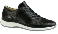 Veterschoenen<Hartjes - Wijdte D - 231062 - Zwart - Uitneembaar voetbed