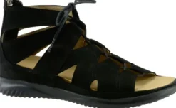 Sandalen<Hartjes - Wijdte G 1/2 - 1103321 - Zwart - Uitneembaar voetbed.