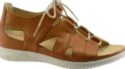 Sandalen<Hartjes - Wijdte G Â½ - 111432 Cognac - Uitneembaar voetbed.