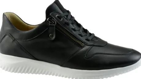 Veterschoenen<Hartjes - Wijdte G - 110562 - Zwart - Uitneembaar voetbed