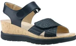 Sandalen<Hartjes - Wijdte H - 132.1706 3301 - Zwart - Uitneembaar voetbed