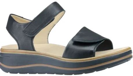 Sandalen<Hartjes - Wijdte H - Woogie - 132 2002 - Zwart - Uitneembaar voetbed