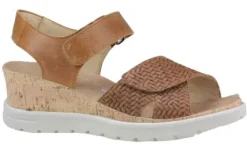 Sandalen<Hartjes - Wijdte H - Jazz - 132 1706 - C0gnac - Uitneembaar voetbed