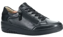 Veterschoenen<Hartjes - Wijdte K - 162.1709/12 - Zwart - Uitneembaar voetbed