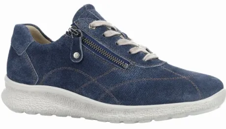 Veterschoenen<Hartjes - Wijdte K - Rap - 162.1603 - Blauw - Uitneembaar voetbed