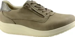 Veterschoenen<Hartjes - Wijdte M - 251662 - Taupe - Uitneembaar voetbed