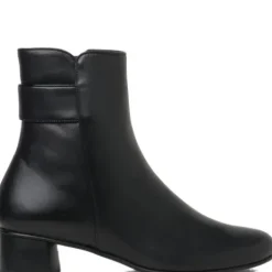 Korte Halfhoge Laarzen<Hassia - Wijdte H - Siena - 303091 0100 - Zwart - Uitneembaar voetbed