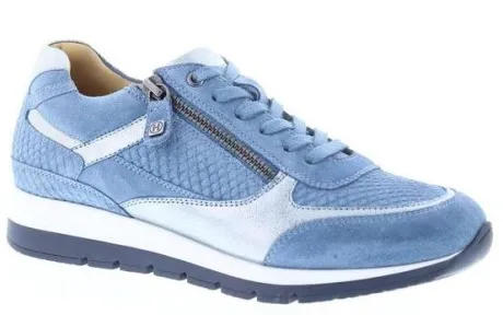 Veterschoenen<Helioform - Wijdte H - 281.003.0167 - Blauw - Uitneembaar Voetbed